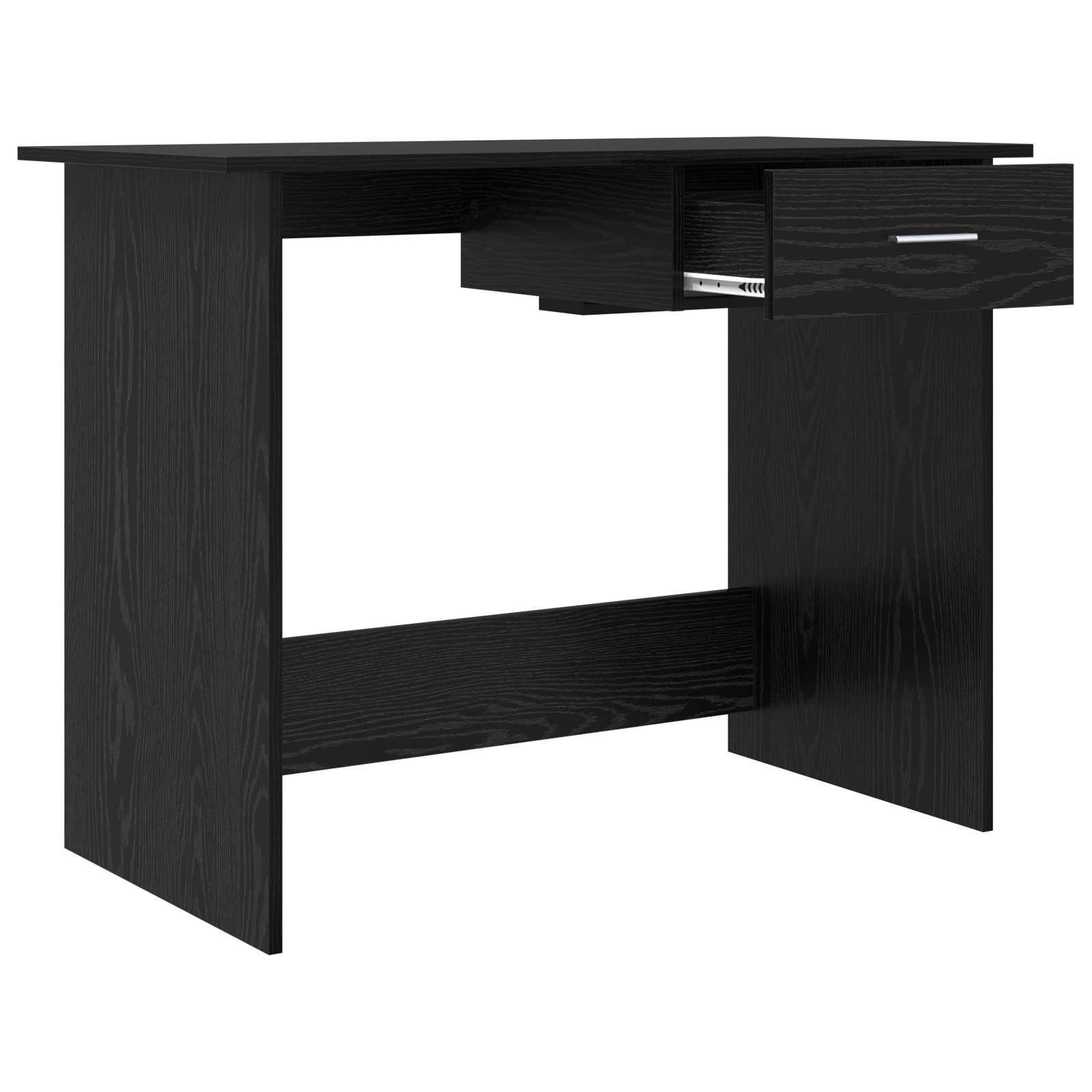 Stol s ladicama Crni hrast 100 x 50 x 76 cm Konstruirano drvo