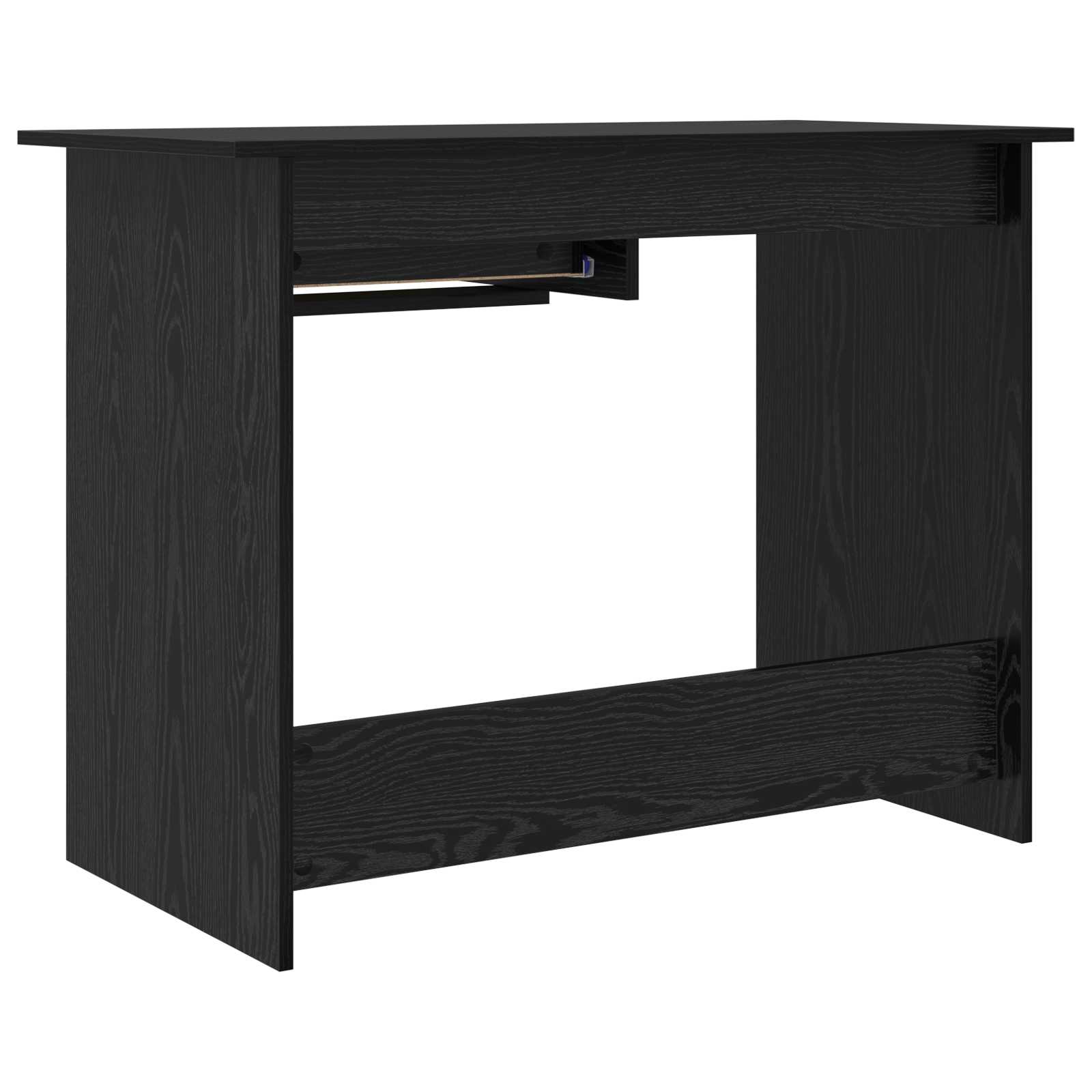 Stol s ladicama Crni hrast 100 x 50 x 76 cm Konstruirano drvo