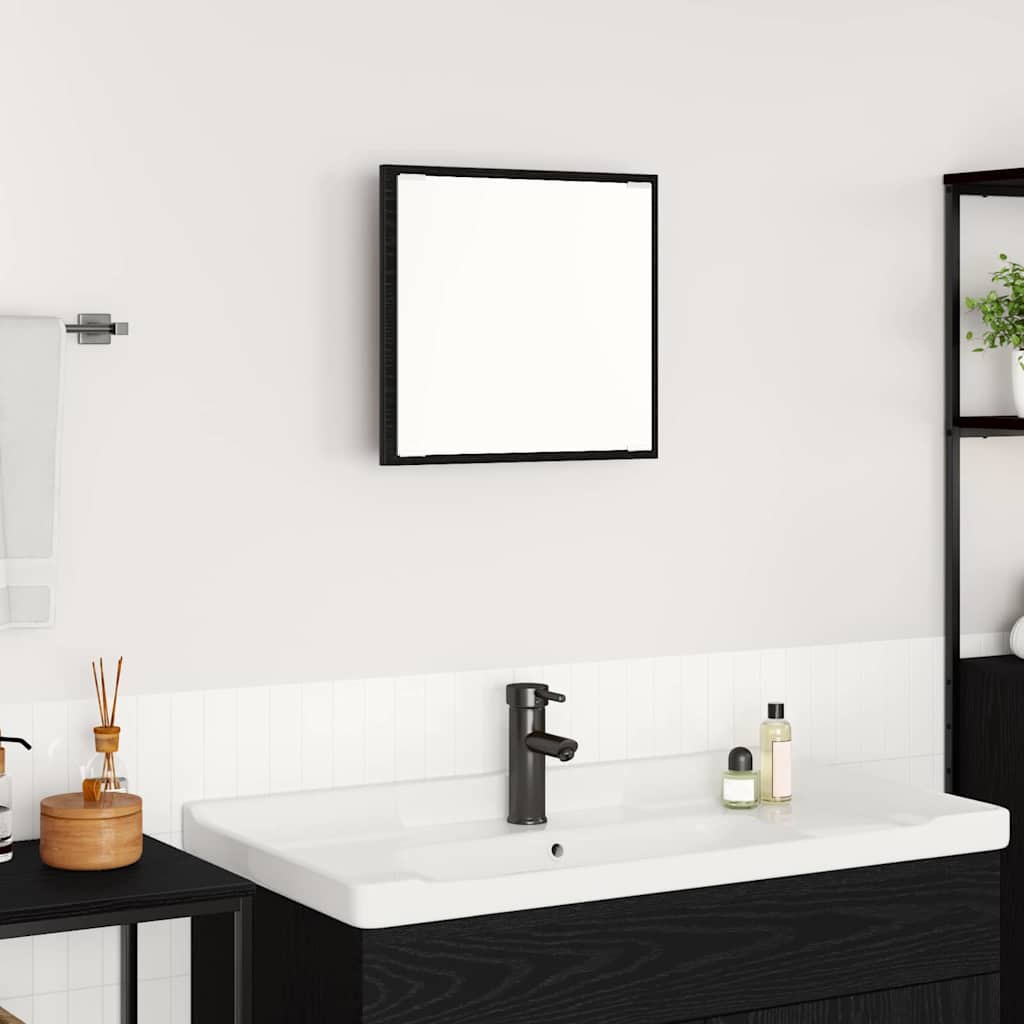 LED kupaonsko ogledalo Zidne Crni hrast 40 x 37 x 8.5 cm