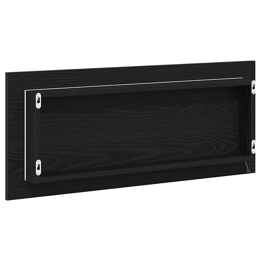 Ogledalo Zidne Crni hrast 90 x 8,5 x 37 cm Konstruirano drvo