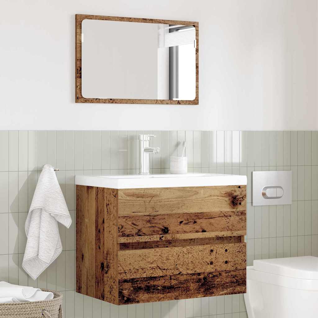 Set namještaja za kupaonicu s ladicama Zidne 2 pcs Staro drvo