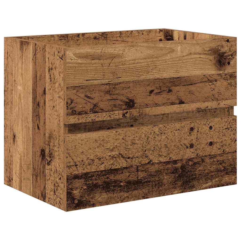 Set namještaja za kupaonicu s ladicama Zidne 2 pcs Staro drvo