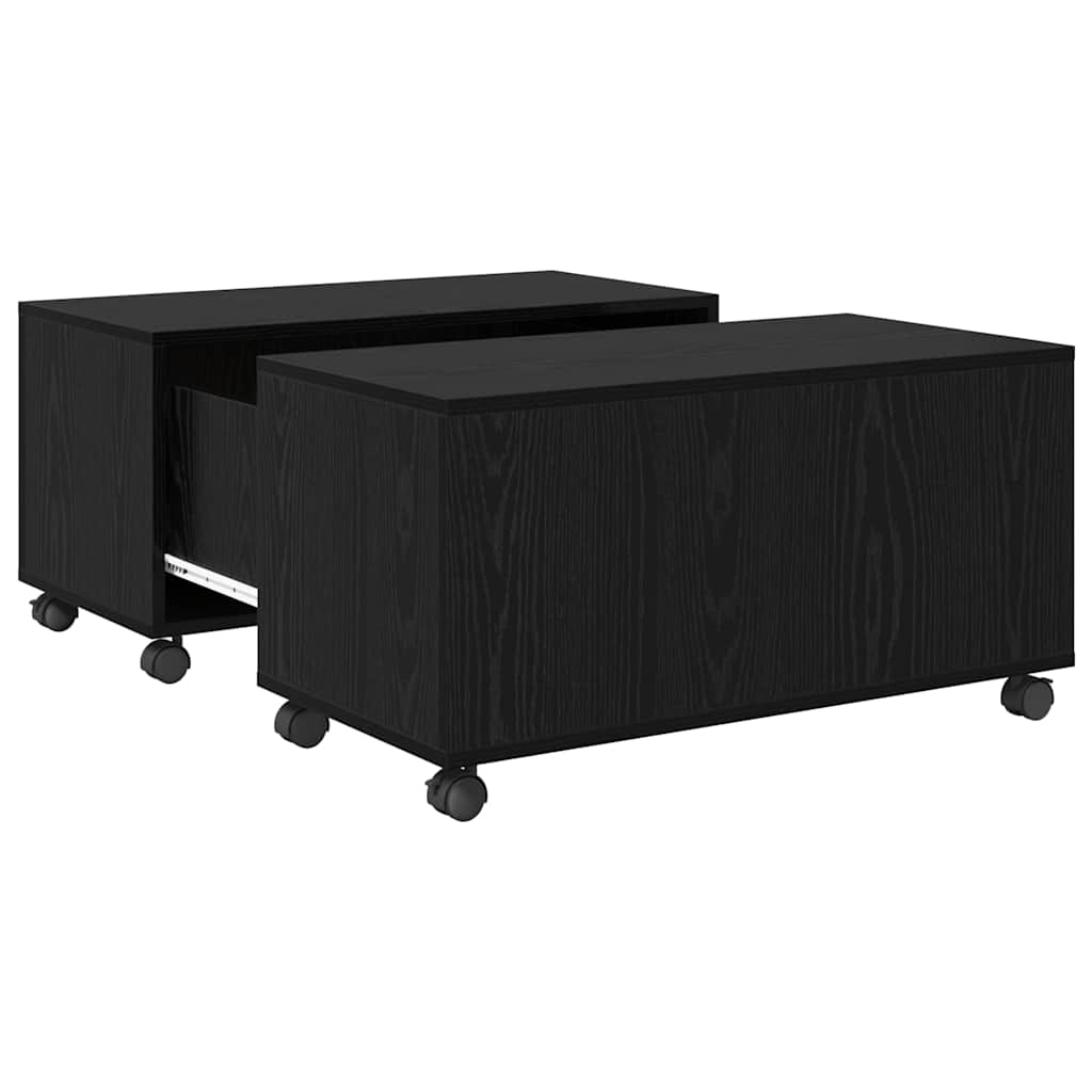 Kava Stol Crni hrast 75 x 75 x 38 cm Konstruirano drvo
