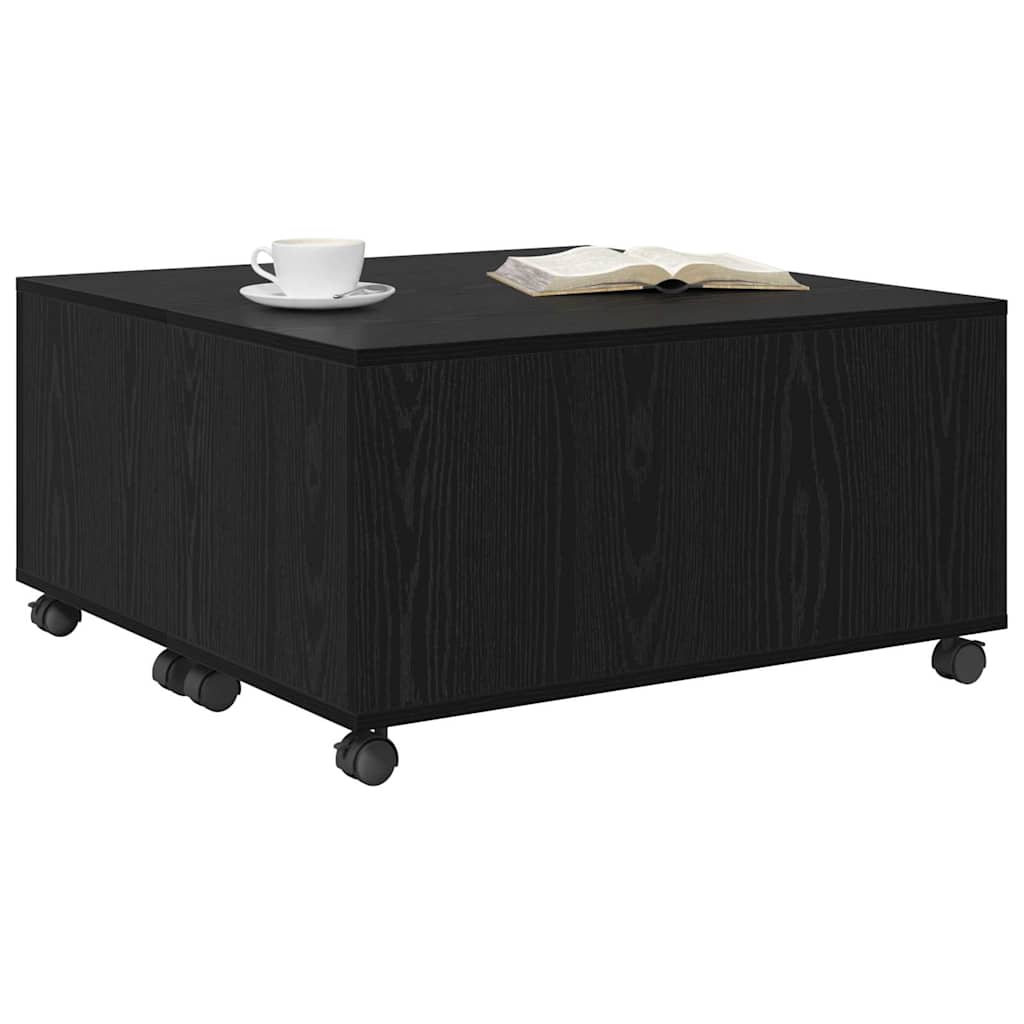 Kava Stol Crni hrast 75 x 75 x 38 cm Konstruirano drvo