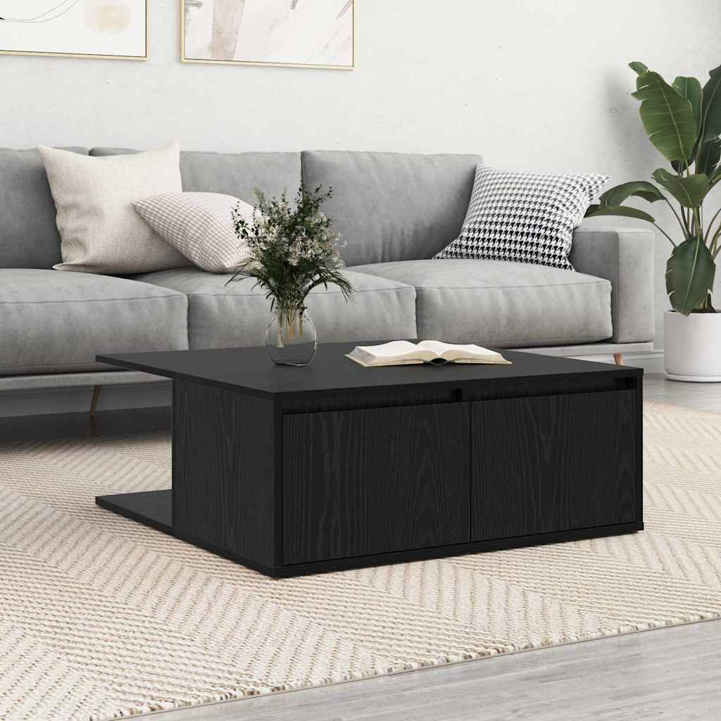 Stolić za kavu Crni hrast 80 x 80 x 31 cm Konstruirano drvo