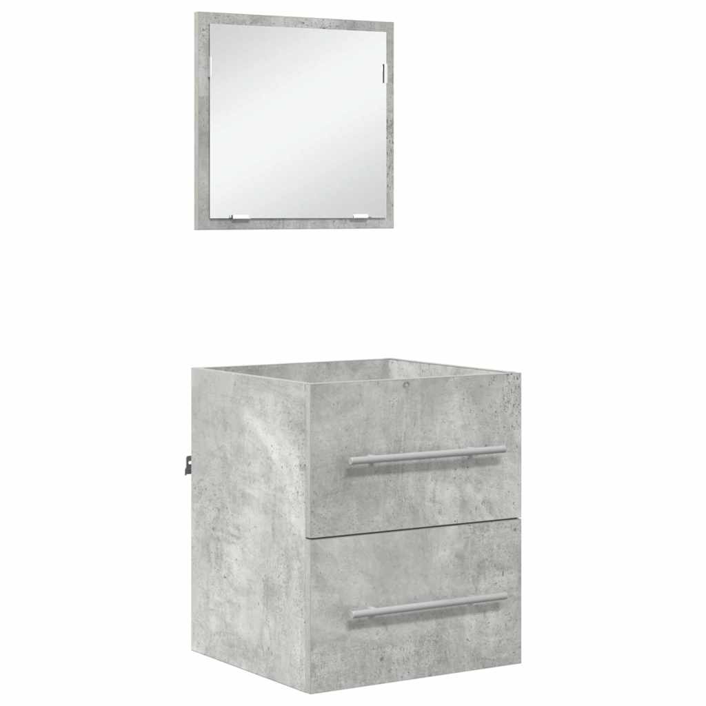 Set namještaja za kupaonicu s ladicama Siva 41 x 38,5 x 48 cm