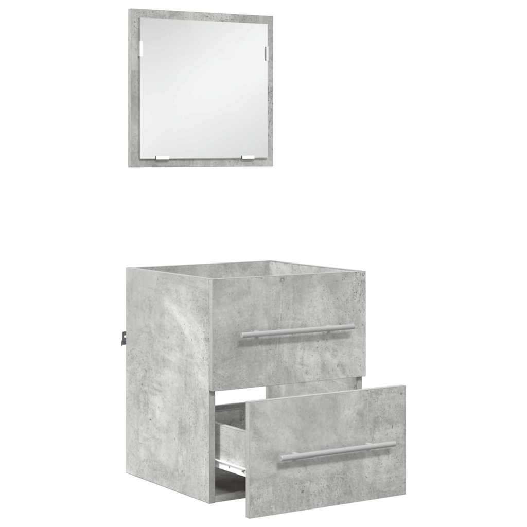 Set namještaja za kupaonicu s ladicama Siva 41 x 38,5 x 48 cm