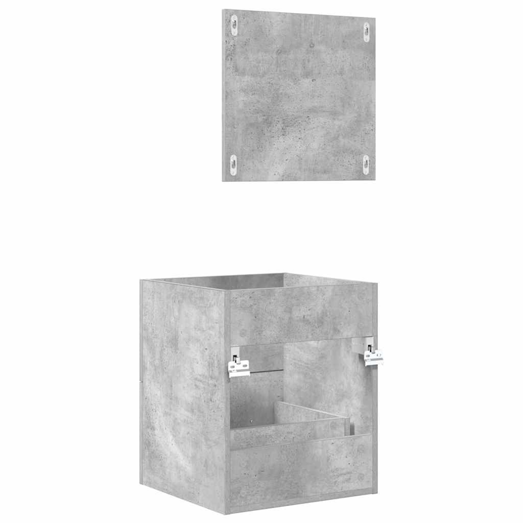 Set namještaja za kupaonicu s ladicama Siva 41 x 38,5 x 48 cm