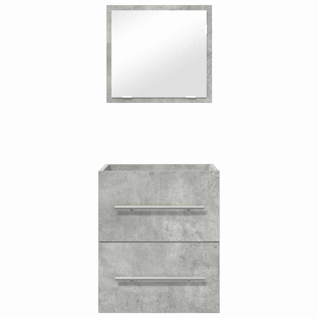 Set namještaja za kupaonicu s ladicama Siva 41 x 38,5 x 48 cm