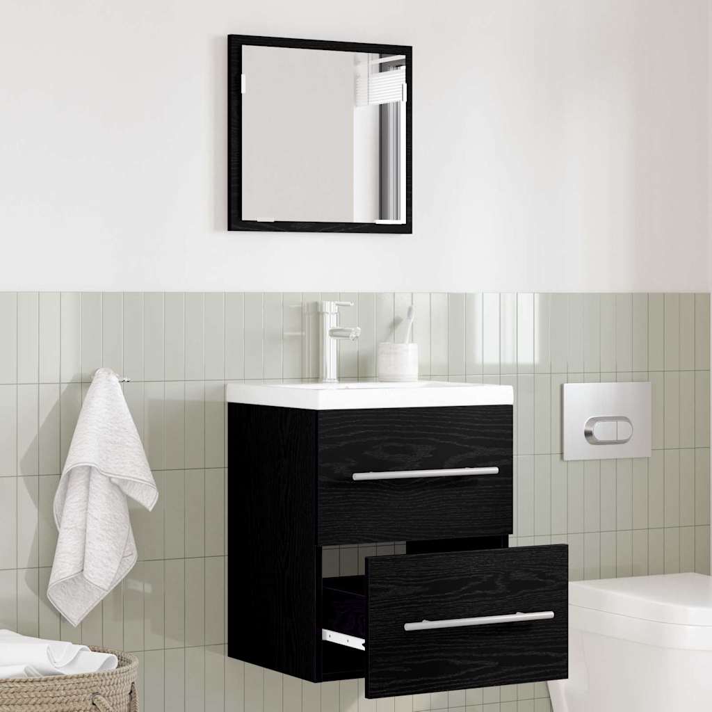 Set namještaja za kupaonicu s ladicama Crna 41 x 38,5 x 48 cm