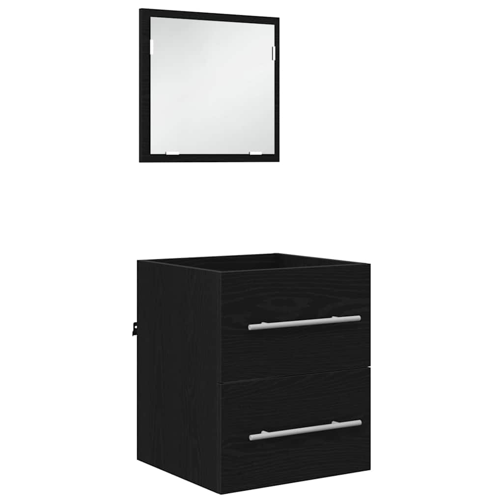 Set namještaja za kupaonicu s ladicama Crna 41 x 38,5 x 48 cm