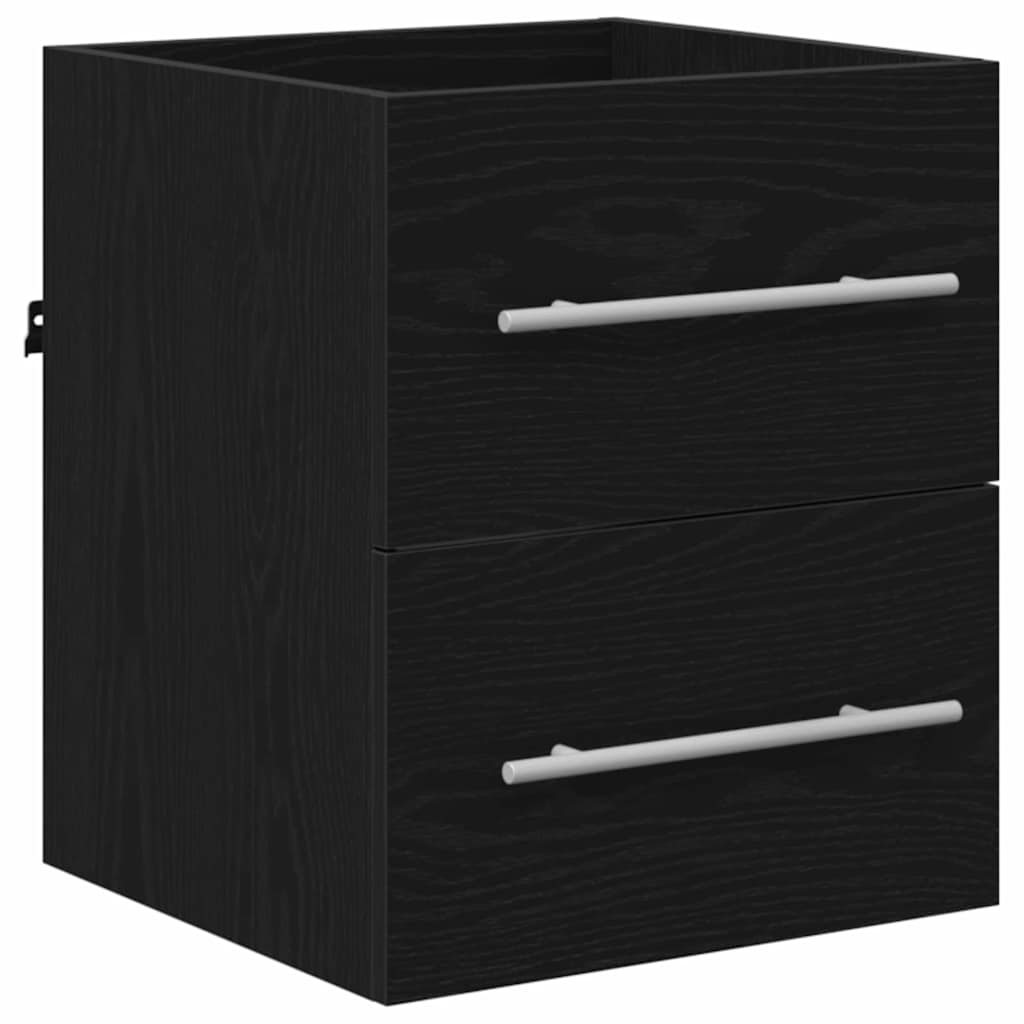 Set namještaja za kupaonicu s ladicama Crna 41 x 38,5 x 48 cm