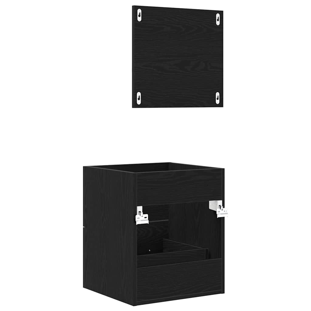 Set namještaja za kupaonicu s ladicama Crna 41 x 38,5 x 48 cm