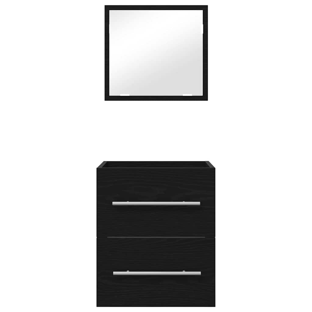 Set namještaja za kupaonicu s ladicama Crna 41 x 38,5 x 48 cm