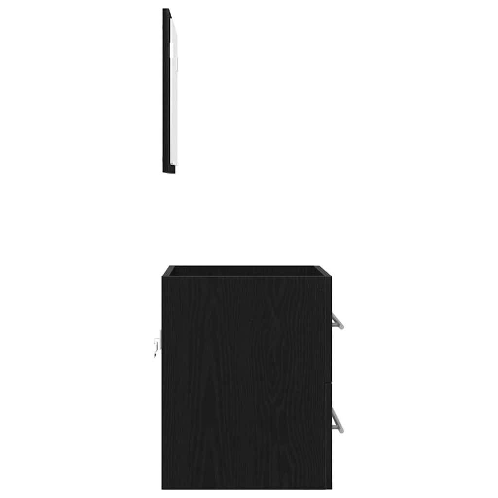 Set namještaja za kupaonicu s ladicama Crna 41 x 38,5 x 48 cm