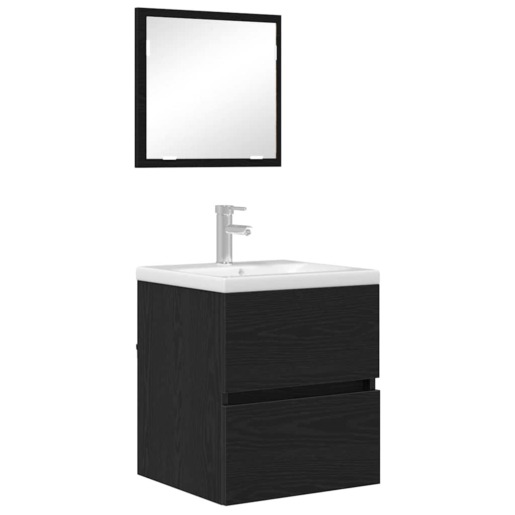 Kupaonski ormar Crni hrast 41 x 38,5 x 45 cm Konstruirano drvo