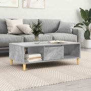 Kava Stol Betonski sivi 102 x 55 x 35 cm Konstruirano drvo