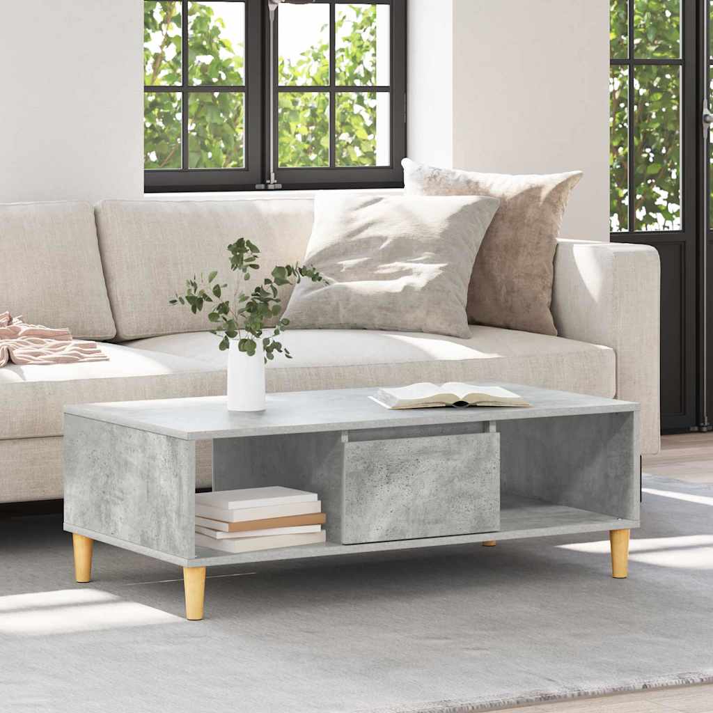 Kava Stol Betonski sivi 102 x 55 x 35 cm Konstruirano drvo