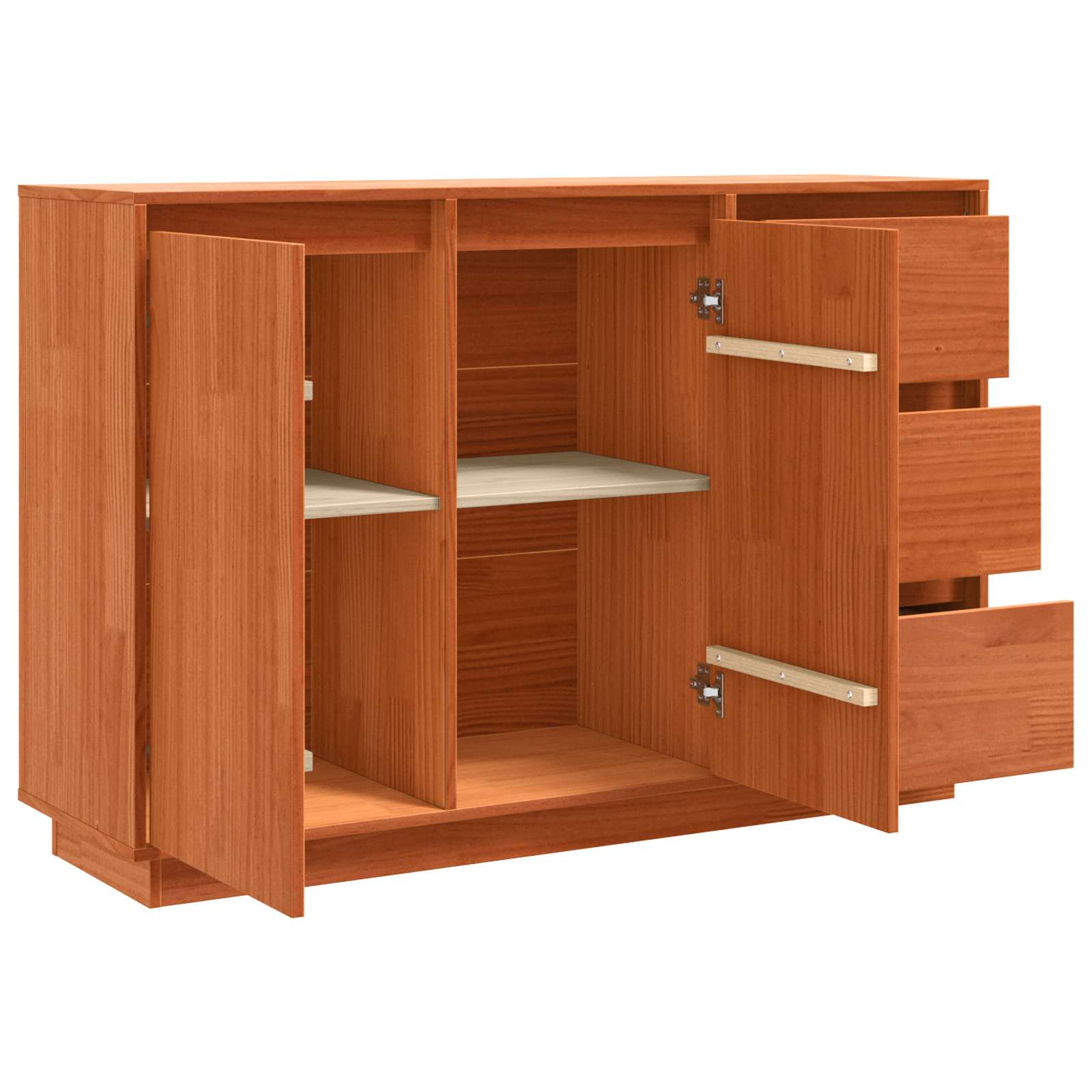 Kreveta Smeđi hrast 111 x 34 x 75 cm Čvrsto borovo drvo