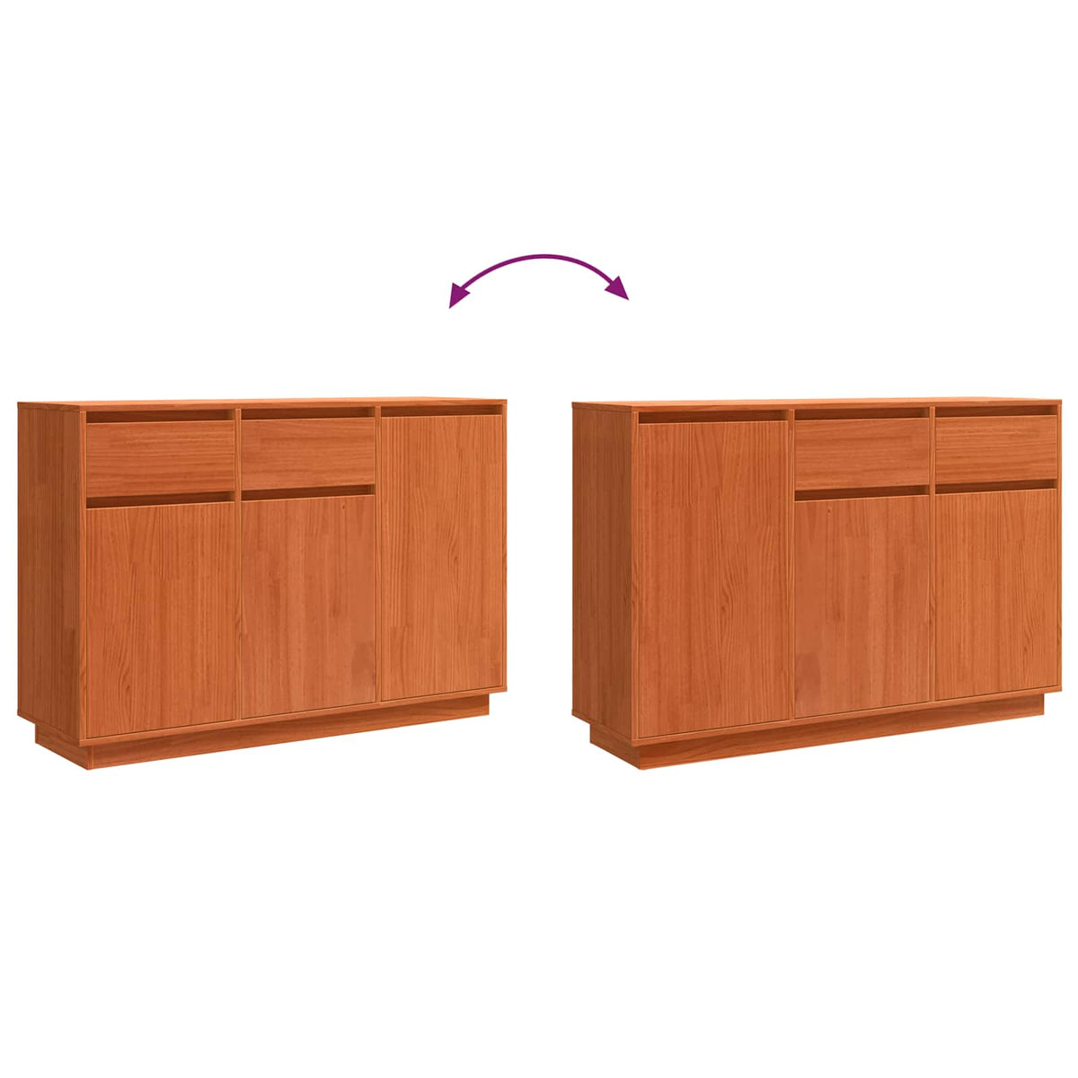 Kreveta Vosak smeđa 110 x 34 x 75 cm Čvrsto borovo drvo