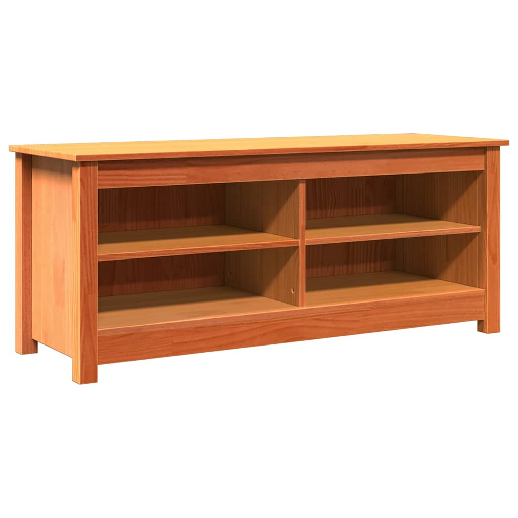 Klupa za pohranu s policom Vosak smeđa 110 x 38 x 45,5 cm