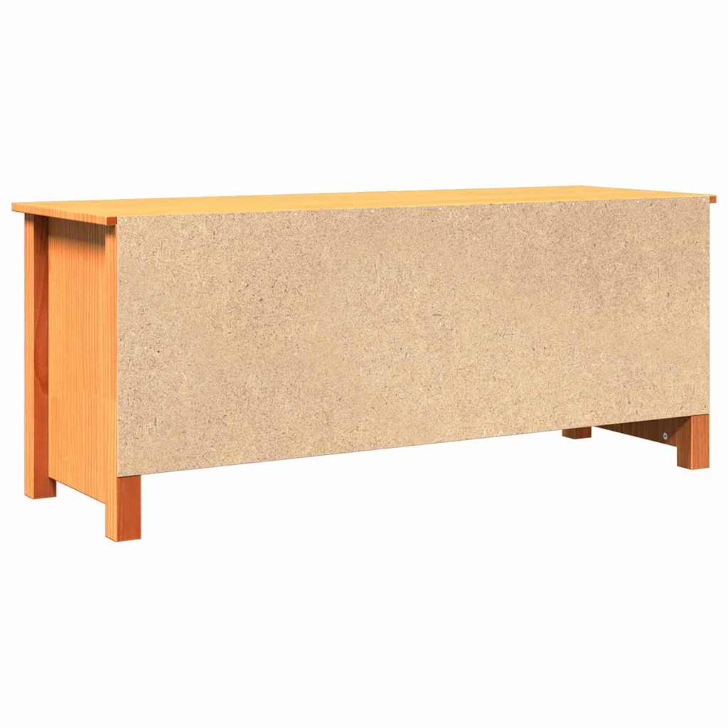 Klupa za pohranu s policom Vosak smeđa 110 x 38 x 45,5 cm