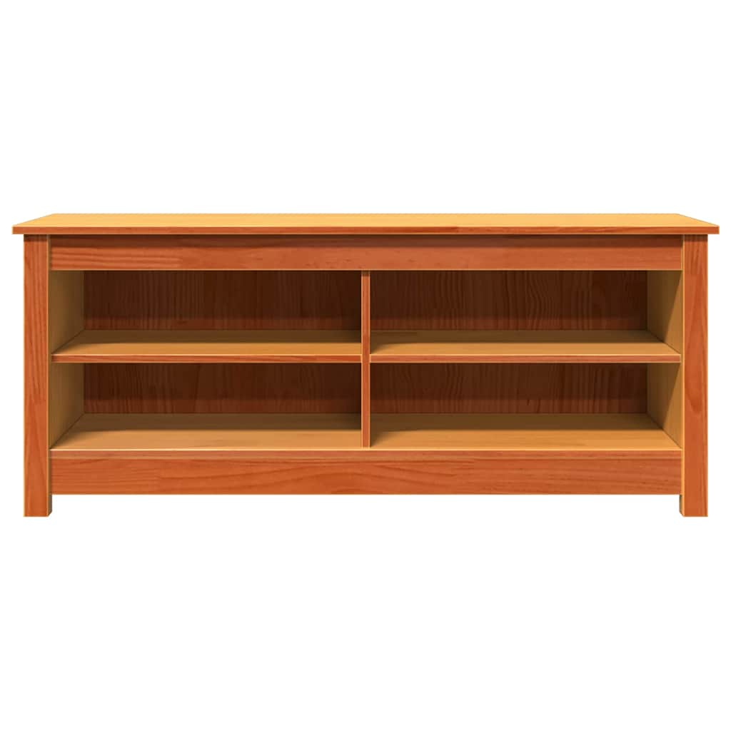 Klupa za pohranu s policom Vosak smeđa 110 x 38 x 45,5 cm