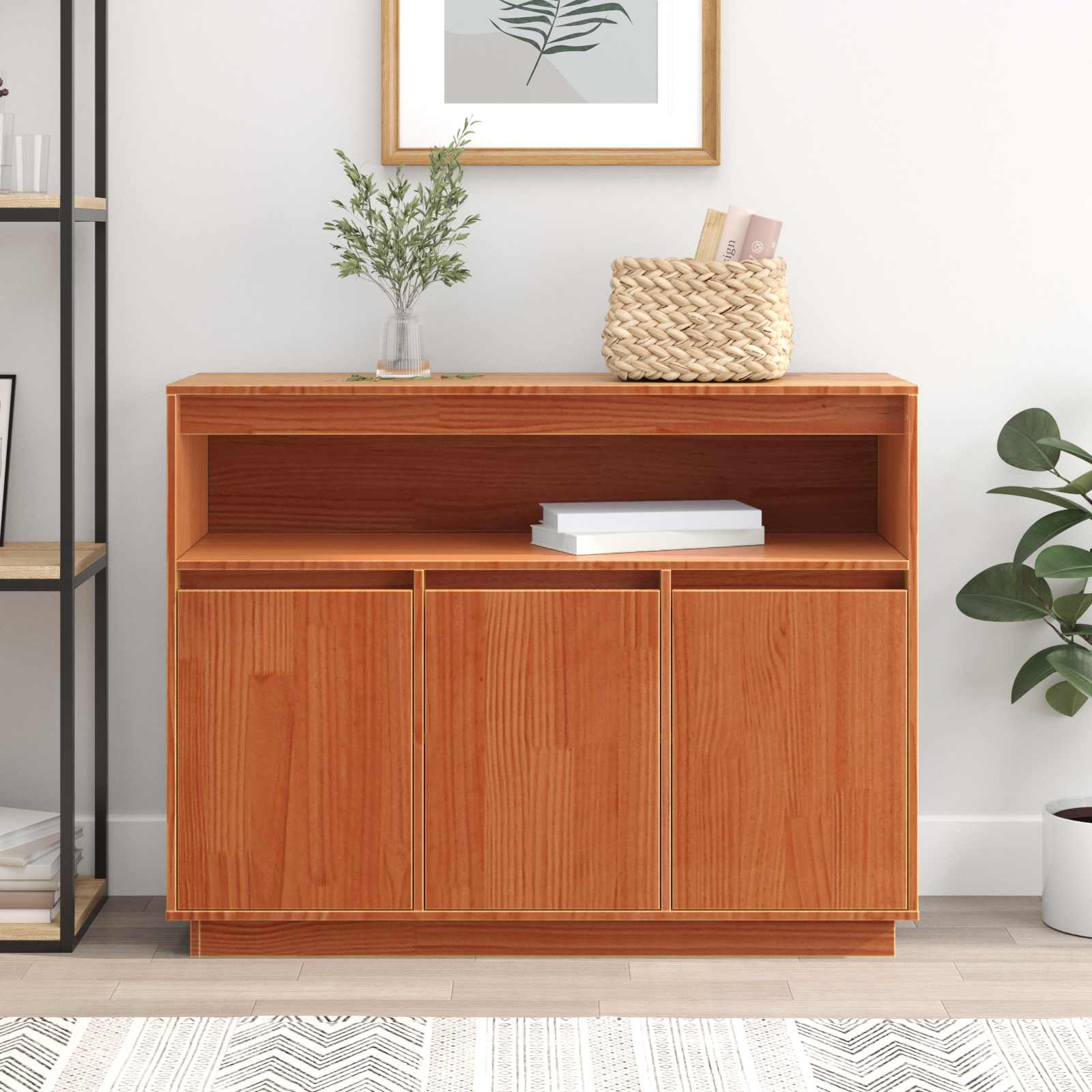 Kreveta Vosak smeđa 104,5 x 34 x 80 cm Čvrsto borovo drvo