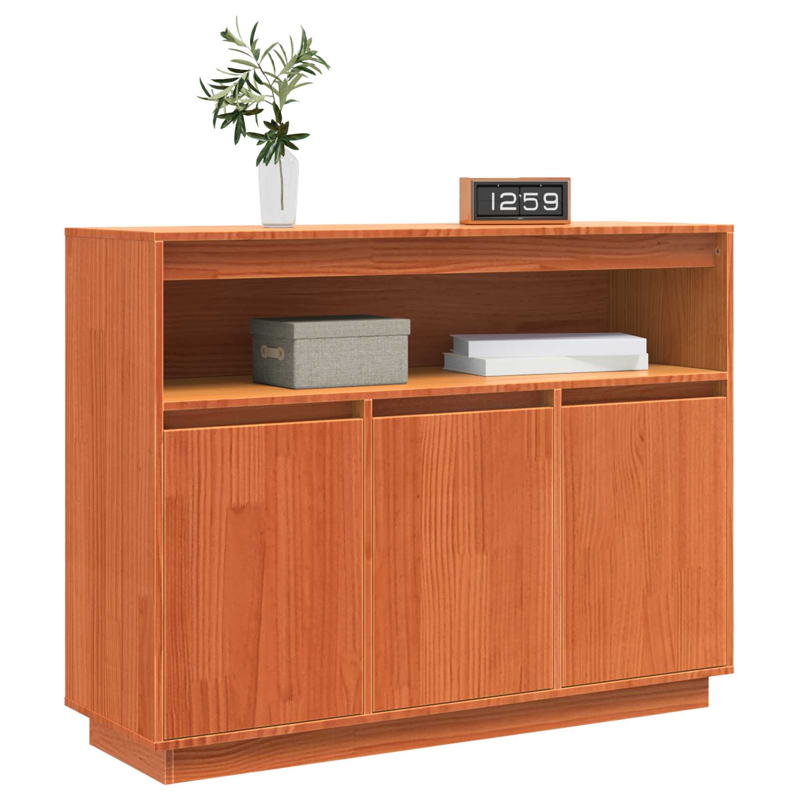 Kreveta Vosak smeđa 104,5 x 34 x 80 cm Čvrsto borovo drvo