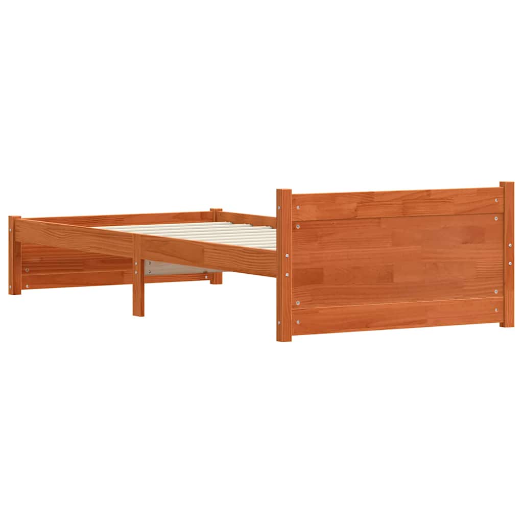 Krevetna konstrukcija Vosak smeđa 195,5 x 95,5 x 51 cm