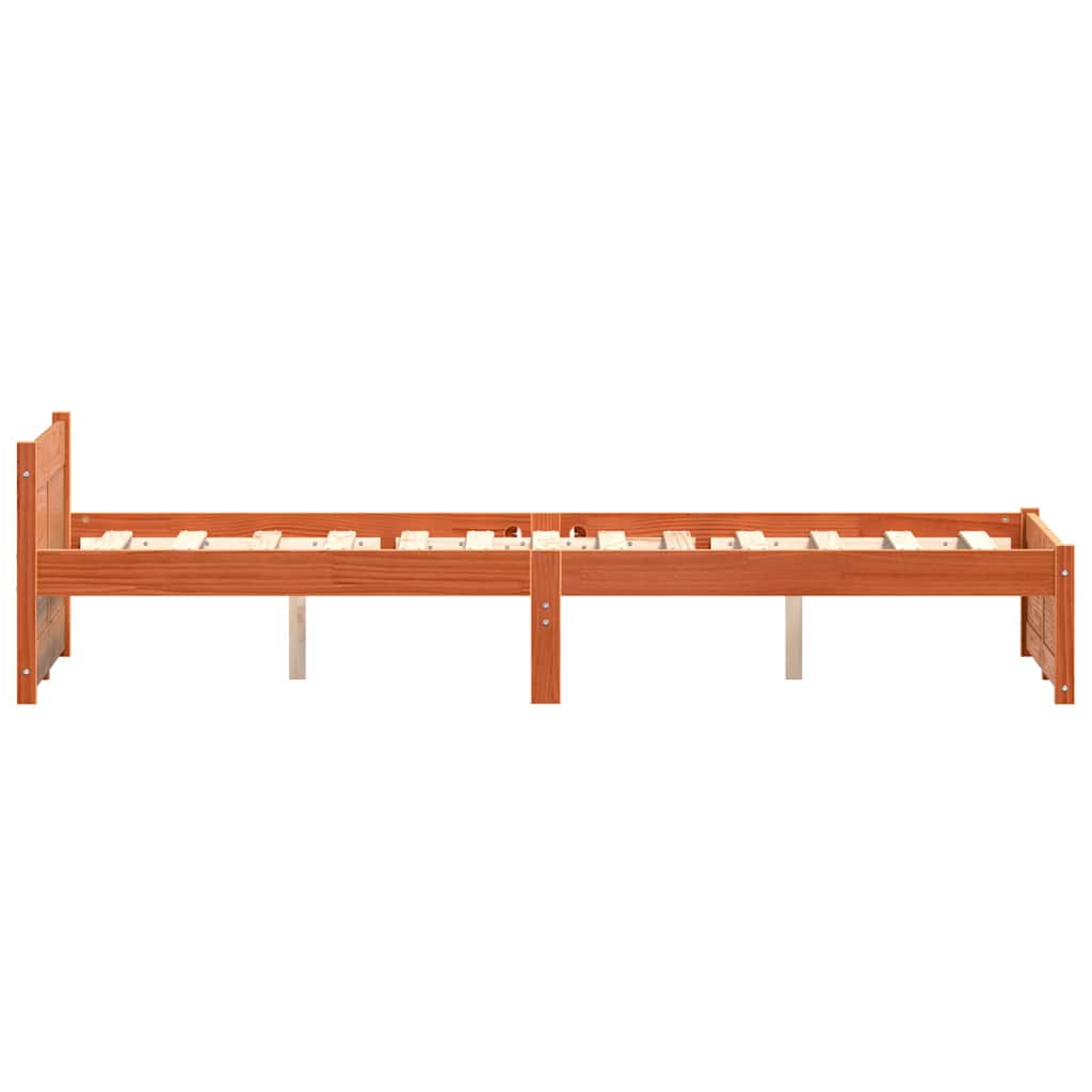 Krevetna konstrukcija Vosak smeđa 205,5 x 155,5 x 51 cm
