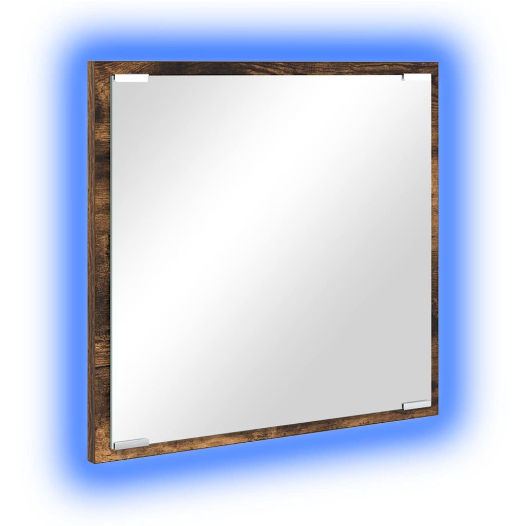 LED kupaonsko ogledalo Zidne Dimljeni hrast 40 x 37 x 8.5 cm