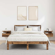 Lebdeća noćna ormarić Zidne 2 pcs Staro drvo 40 x 31 x 28 cm