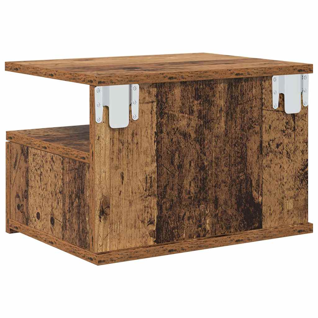 Lebdeća noćna ormarić Zidne 2 pcs Staro drvo 40 x 31 x 28 cm
