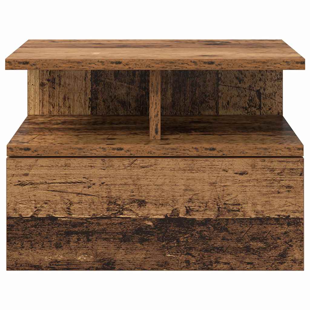Lebdeća noćna ormarić Zidne 2 pcs Staro drvo 40 x 31 x 28 cm