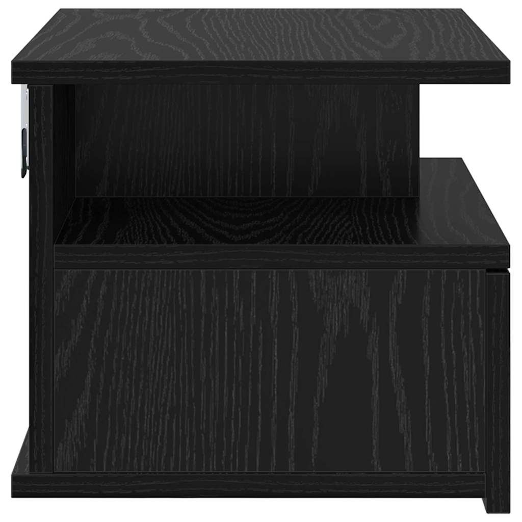 Lebdeća noćna ormarić Zidne 2 pcs Crni hrast 40 x 31 x 28 cm