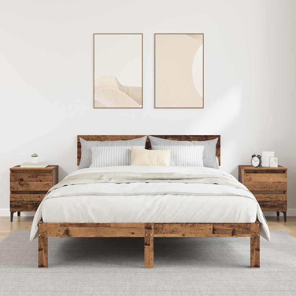 Noćni ormar 2 pcs Staro drvo 40 x 35 x 50 cm Konstruirano drvo