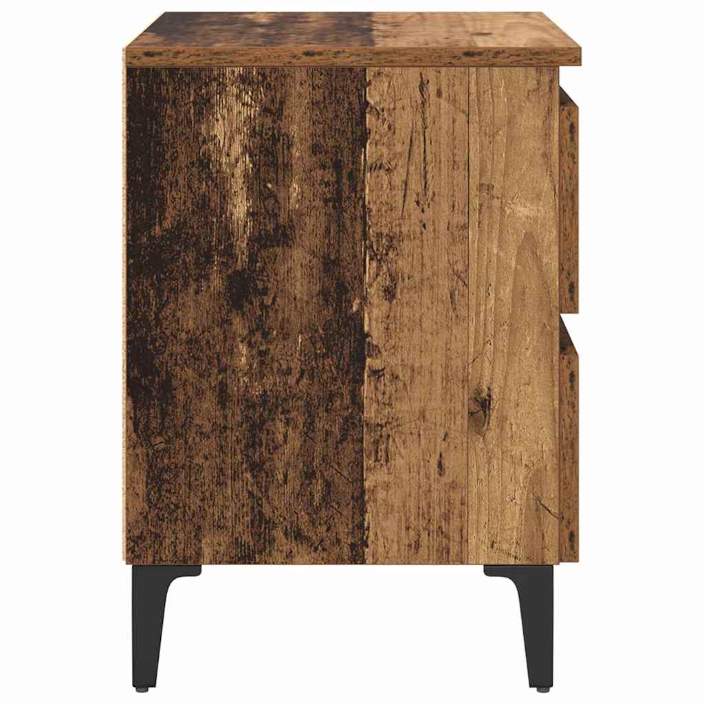 Noćni ormar 2 pcs Staro drvo 40 x 35 x 50 cm Konstruirano drvo