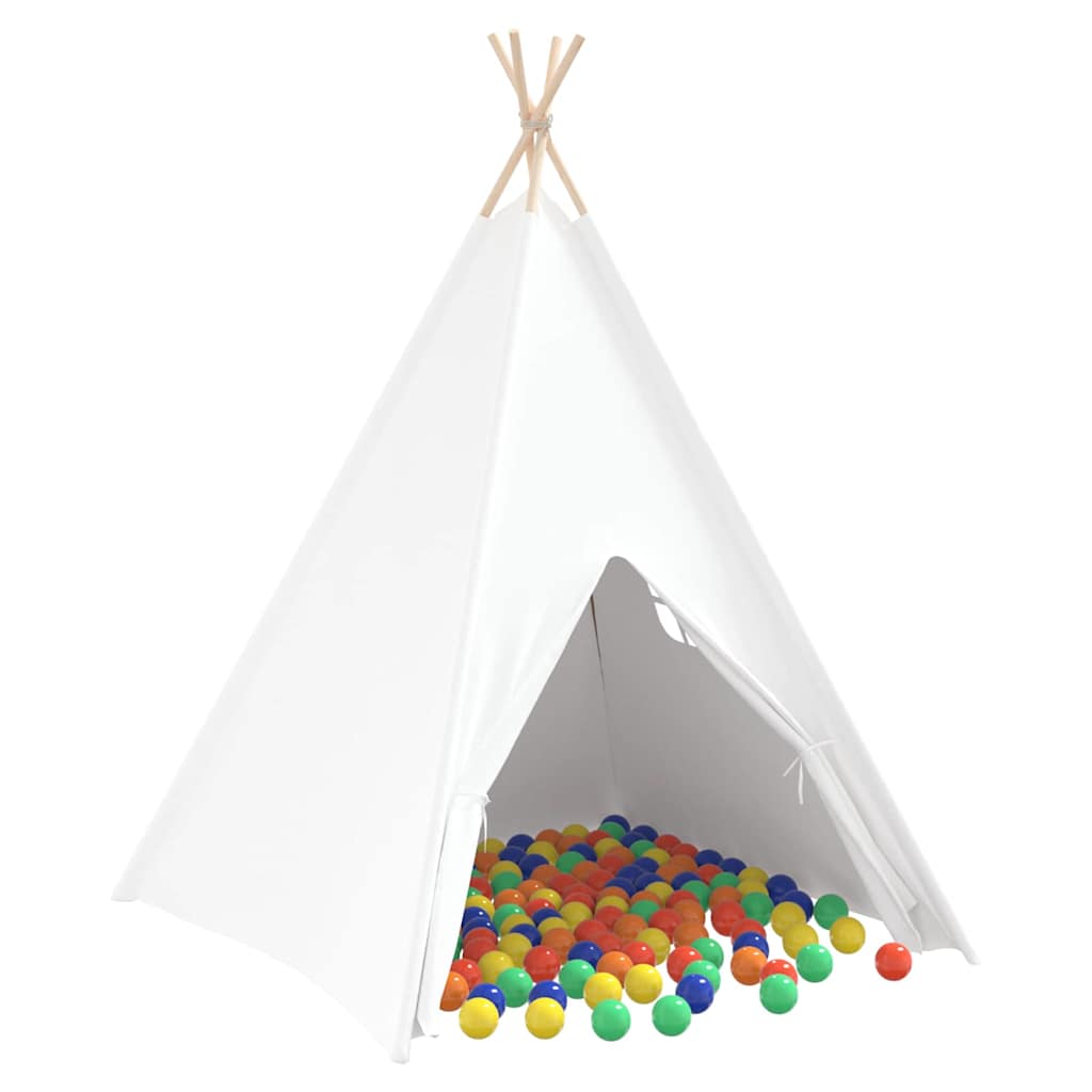 Teepee šator Bijelo 120 x 120 x 150 cm Tkanina i plastika