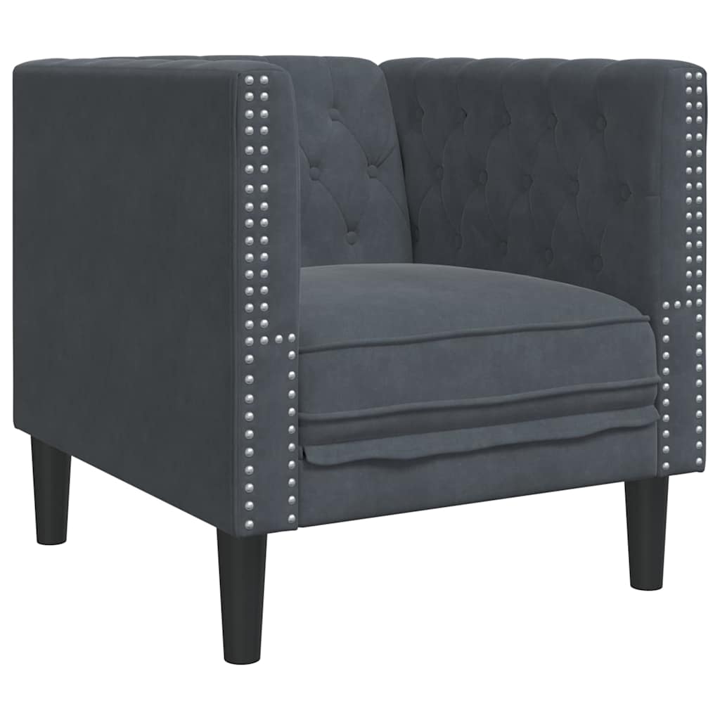 Kauč za dnevni boravak 3 pcs Tamno siva 194 x 74,5 x 70,5 cm