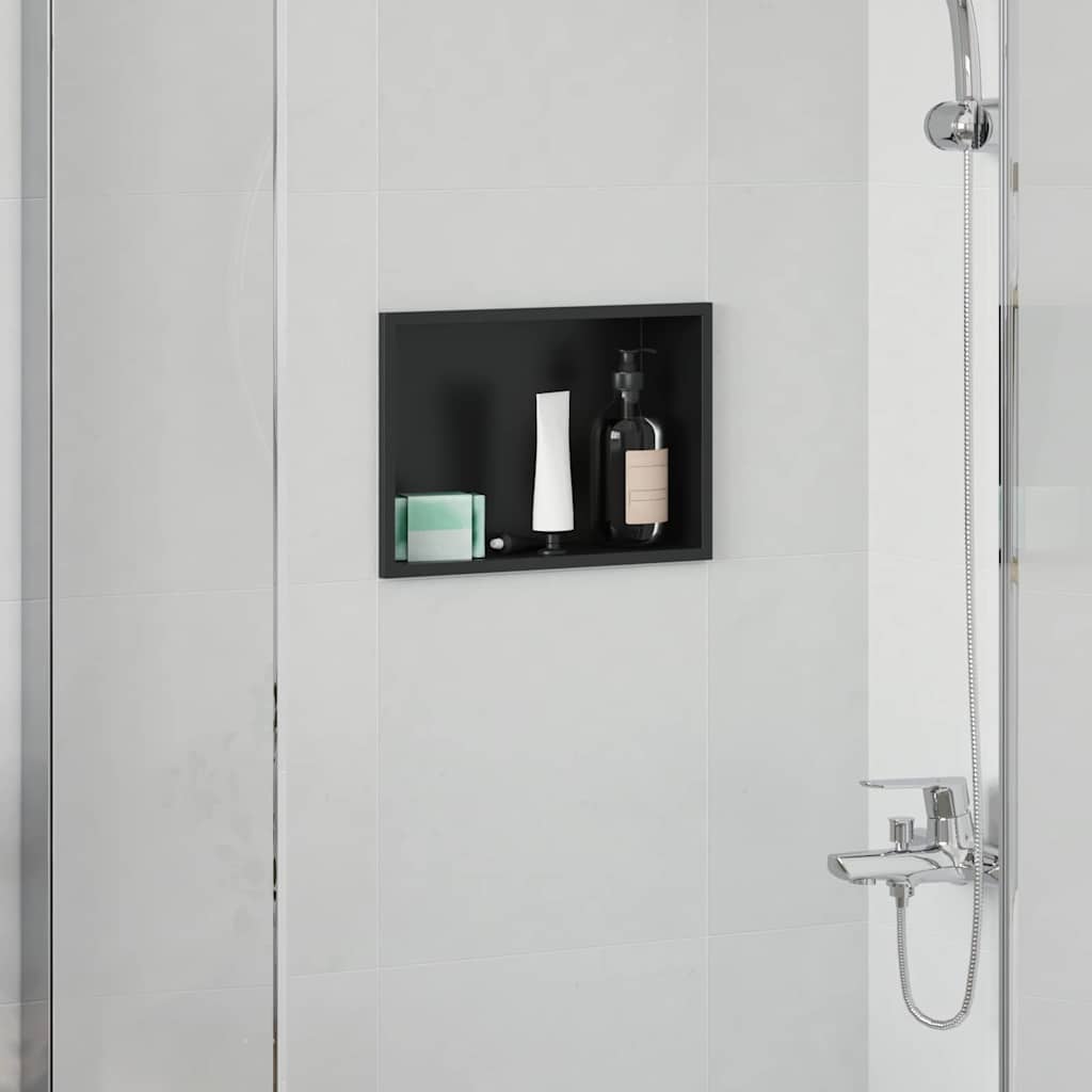 Ničica za tuš Crna 30 x 20 x 9,5 cm Nehrđajući čelik