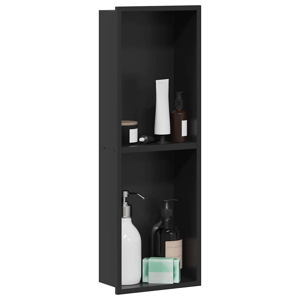 Ničica za tuš Crna 60 x 20 x 9,5 cm Nehrđajući čelik