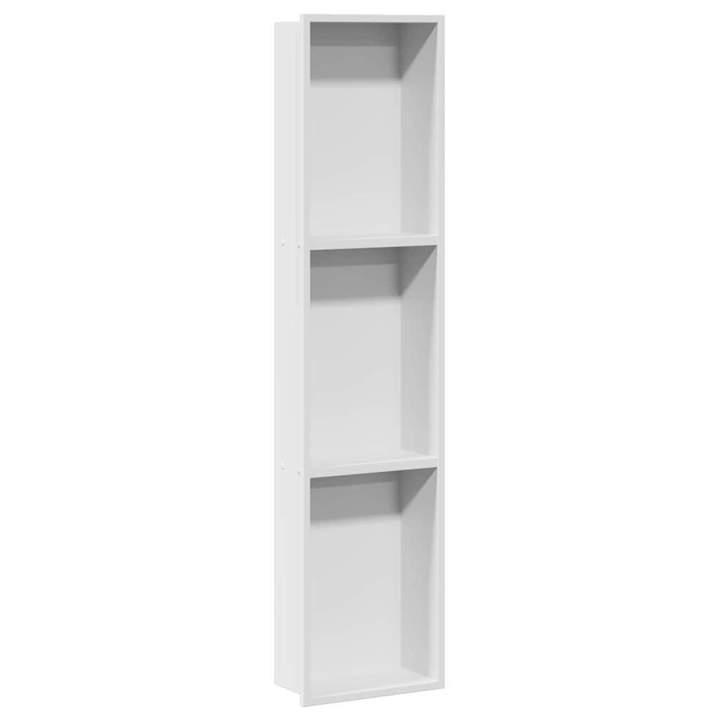 Ničica za tuš Bijeli 90 x 20 x 9,5 cm Nehrđajući čelik