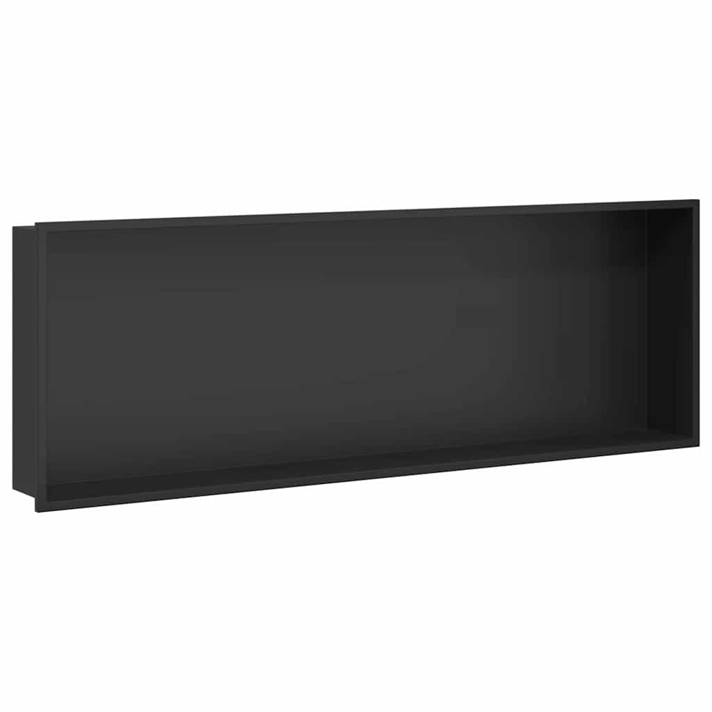 Ničica za tuš Crna 90 x 30 x 9,5 cm Nehrđajući čelik