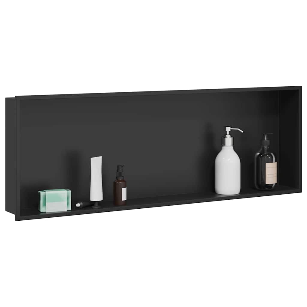 Ničica za tuš Crna 90 x 30 x 9,5 cm Nehrđajući čelik