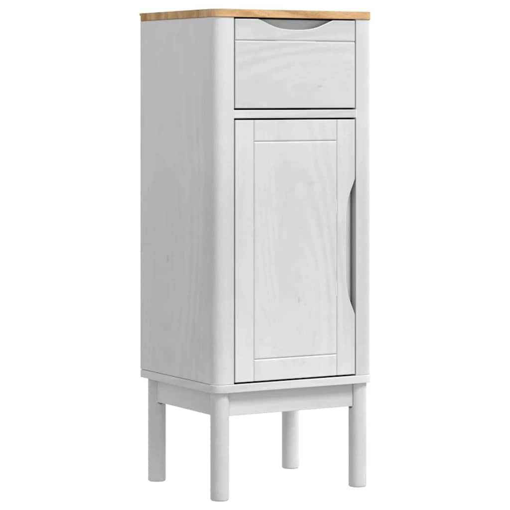 Kupaonski ormar FLORO Bijelo 35 x 30 x 90 cm Čvrsto borovo drvo