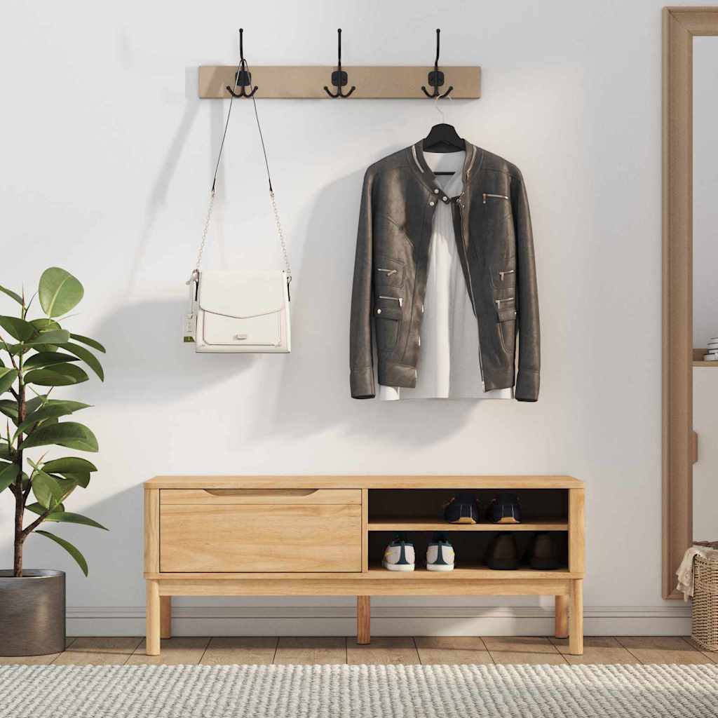 Klupa za hodnik s ladicama FLORO Vosak smeđa 115 x 40 x 45 cm