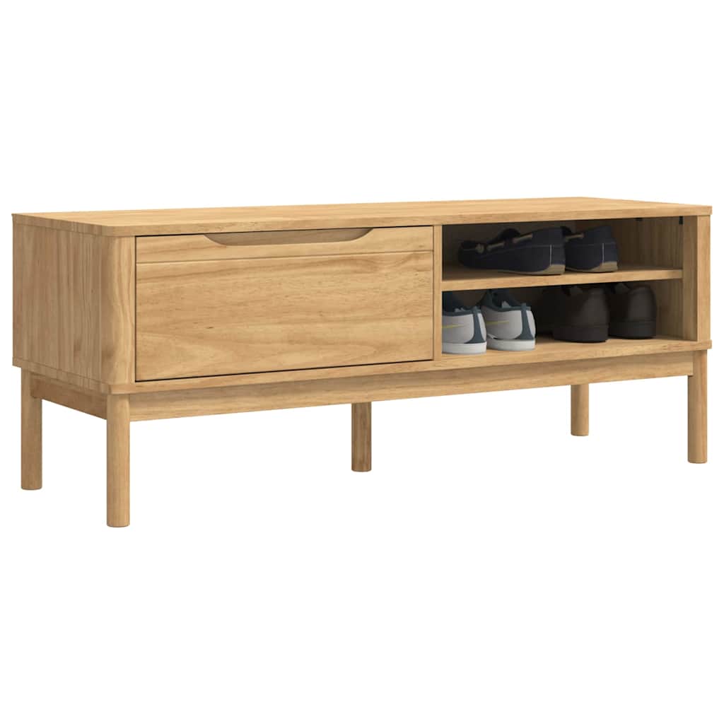 Klupa za hodnik s ladicama FLORO Vosak smeđa 115 x 40 x 45 cm