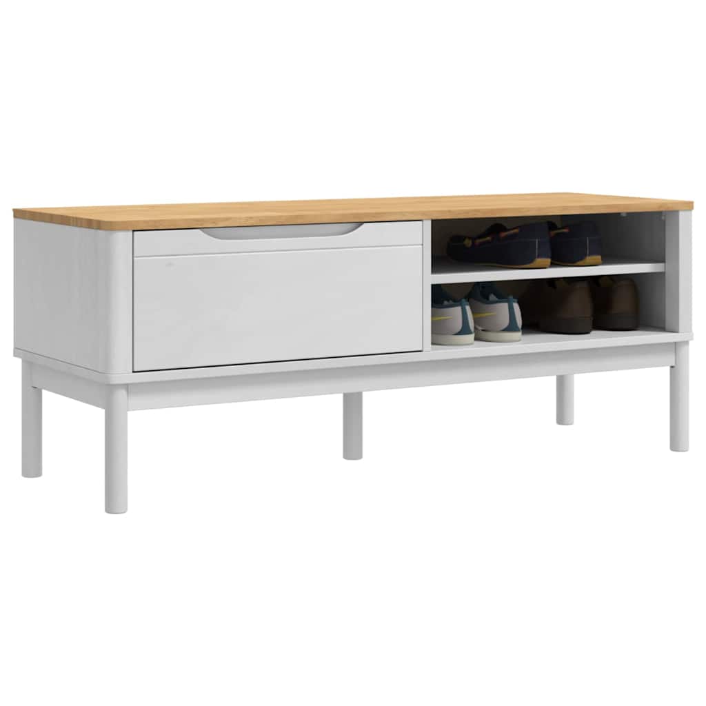 Klupa za hodnik s ladicama FLORO Bijelo 115 x 40 x 45 cm