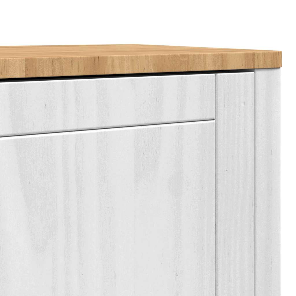Kreveta FLORO Bijelo 70 x 30 x 70,5 cm Čvrsto borovo drvo